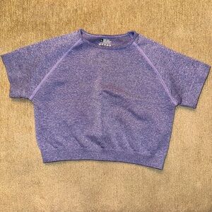 Purple Short Sleeve crop top